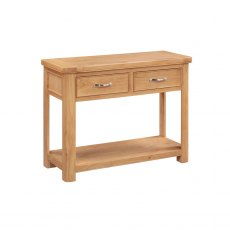 Chatsworth Oak  Console Table with 2 Drawers