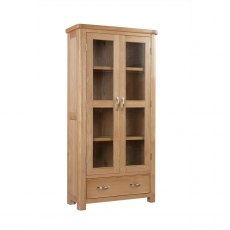 Chatsworth Oak  Display Cabinet with Glass Doors