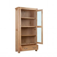 Chatsworth Oak  Display Cabinet with Glass Doors