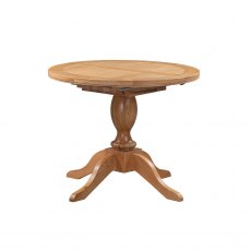 Chatsworth Oak 100cm Round Extending Dining Table