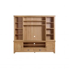 Kingsbury Oak Media Bookcase Top for XL TV Unit (top only)