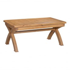 Kingsbury Oak Small Cross Leg Extending Dining Table