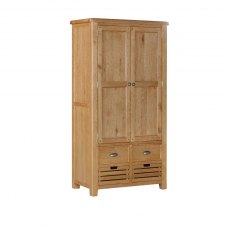 Kingsbury Oak  Double Larder Cupboard