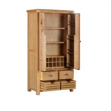 Kingsbury Oak  Double Larder Cupboard