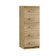 Modena 5 Drawer Narrow Chest Modena 5 Drawer Narrow Chest