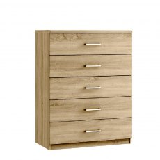 Modena 5 Drawer Wide Chest Modena 5 Drawer Wide Chest