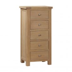 Farringdon Oak 5 Drawer Tall Chest Farringdon Oak 5 Drawer Tall Chest