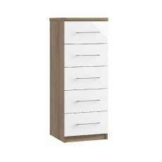 Catania 5 Drawer Narrow Chest Catania 5 Drawer Narrow Chest
