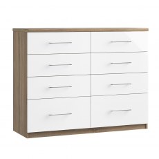 Catania 8 Drawer Twin Chest Catania 8 Drawer Twin Chest