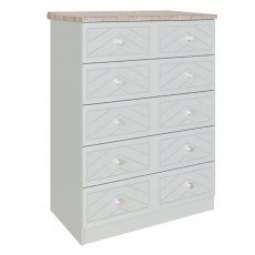 Caleri 5 Drawer Wide Chest Caleri 5 Drawer Wide Chest