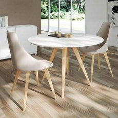 Myles Extending Round Dining Table Myles Extending Round Dining Table