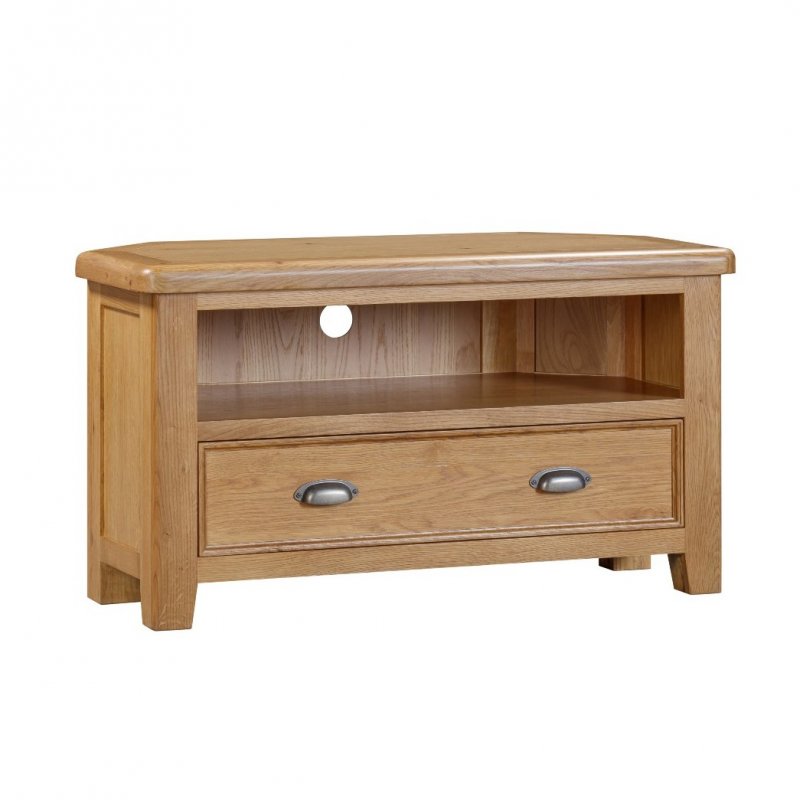 Papaya Kingsbury Oak Corner TV Unit