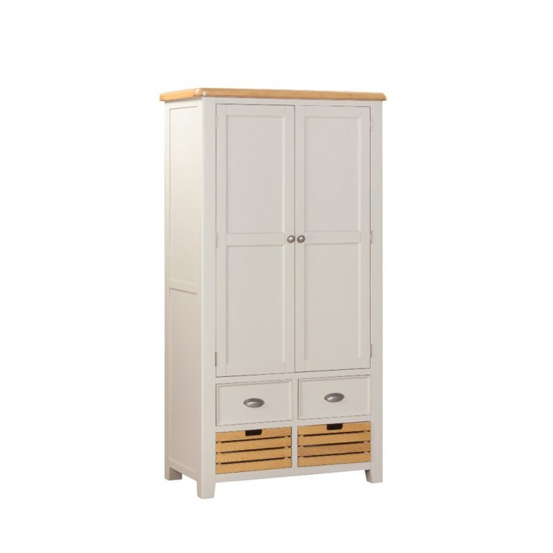 Papaya Kingsbury Painted  Double Larder Cupboard