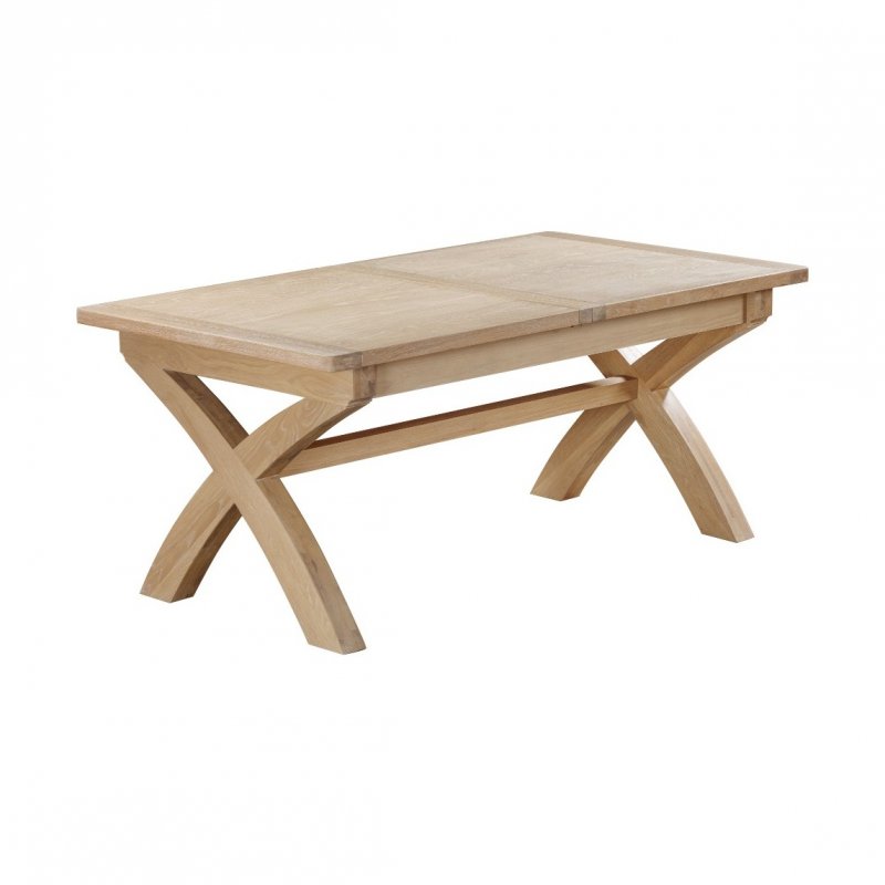 Papaya Farringdon Oak Cross leg Extending Dining Table