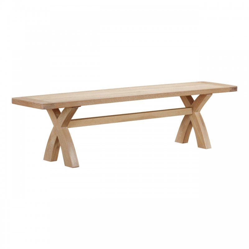 Papaya Farringdon Oak Cross Leg Bench