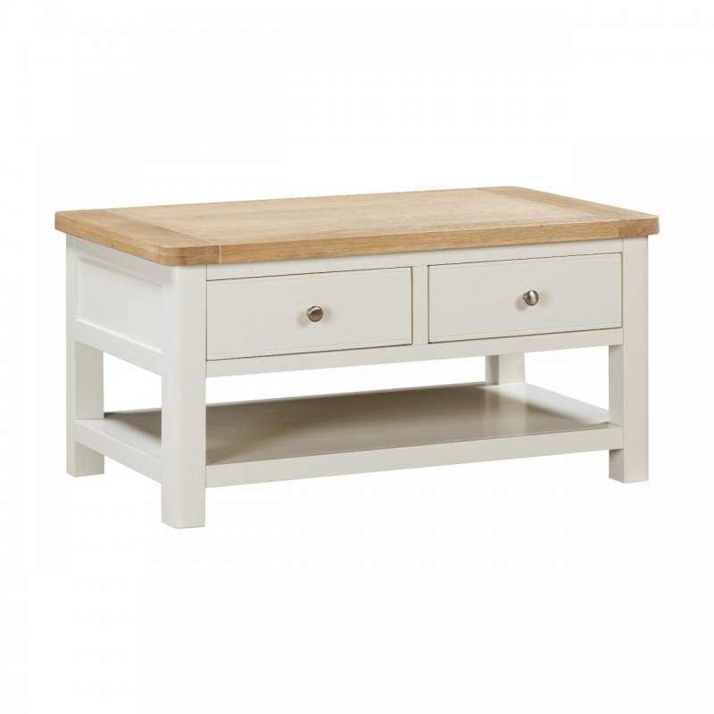 Papaya Farringdon Painted Coffee Table with 2 Drawers