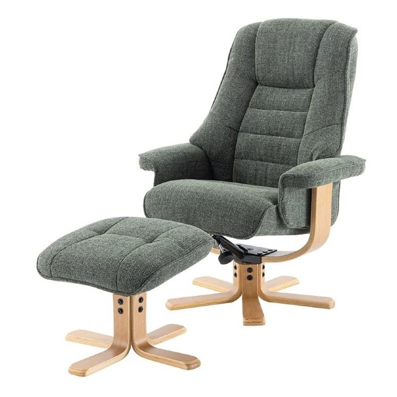 GFA Sardinia Swivel Recliner & Stool