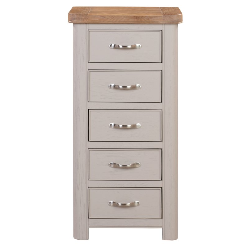 Papaya Chagford Painted 5 Drawer Tall Chest