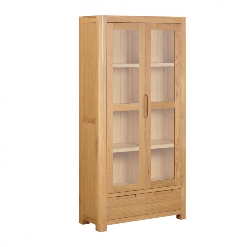 Papaya Coppice Oak Display Cabinet