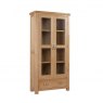 Papaya Chatsworth Oak  Display Cabinet with Glass Doors