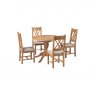 Papaya Chatsworth Oak 100cm Round Extending Dining Table