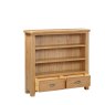 Papaya Kingsbury Oak Low Bookcase