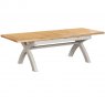 Papaya Kingsbury Painted Small Cross Leg Extending Dining Table