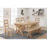 Papaya Farringdon Oak Cross leg Extending Dining Table