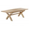 Papaya Farringdon Oak Cross leg Extending Dining Table