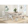 Papaya Farringdon Painted 180cm Cross Leg Extending Dining Table