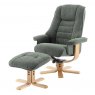 GFA Sardinia Swivel Recliner & Stool