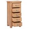 Papaya Chagford Oak 5 Drawer Tall Chest