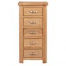 Papaya Chagford Oak 5 Drawer Tall Chest