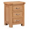 Papaya Chagford Oak 3 Drawer Bedside