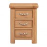 Papaya Chagford Oak 3 Drawer Bedside