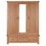 Papaya Chagford Oak Triple Wardrobe