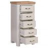 Papaya Chagford Painted 5 Drawer Tall Chest