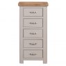 Papaya Chagford Painted 5 Drawer Tall Chest